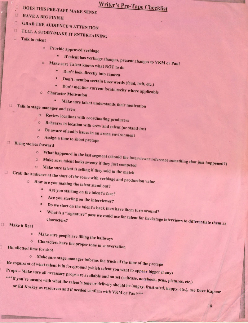 Illustration for article titled This Is What A WWE Raw Script Looks Like